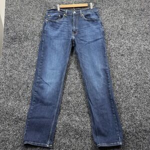 Levis 505 Regular Fit Straight Leg Jeans Dark Wash Blue Mens 34x32 00505-2122